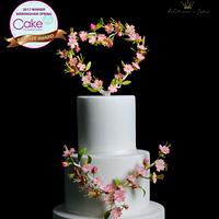 blossom wedding cake