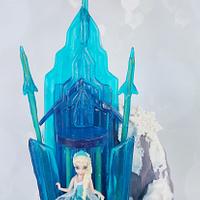 Elsa's Crystal Castle Cake