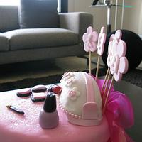 Purse and make up cake