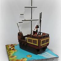 Girls Pirate Ship Cake