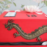 Oriental Water Lily & Dragon Cake.
