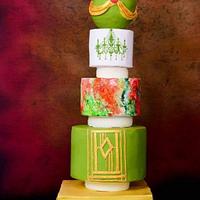 Moroccan inspired wedding cake