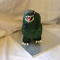 T-Rex dinosaur cake