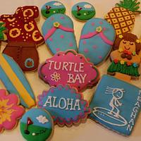 Hawaiian themed cookies