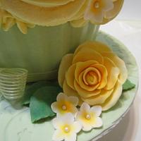 Yellow Roses Giant Cupcake
