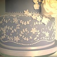 Wedgwood Inspired Wedding Cake 