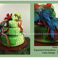 Arara´s CaKe - flying in the forest on the wings of a macaw