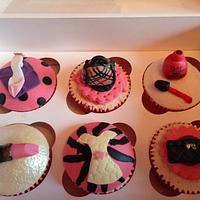 Glamour and Fashion themed cupcakes