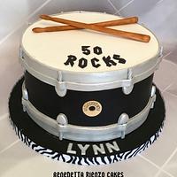 Drum cake 50 Rocks!