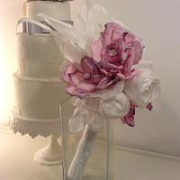 Wedding bouquet, wafer paper
