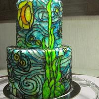 Van Gogh Inspired Cake, Cookie, and Macaron
