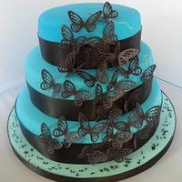 3 Tier Butterfly cake