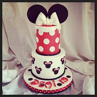 Minnie Mouse Themed Birthday Cake