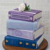 Stack of Books Wedding Cake