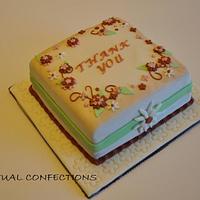 Brown Flower Cake