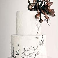 Chocolate Flowers Demo Cake for Cake International