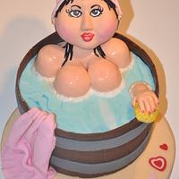 Bathing lady cake