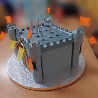Medieval castle cake