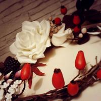 autumn themed birthday cake