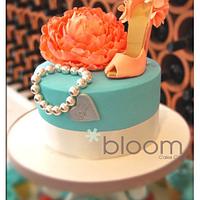 Peony and Tiffany, Louboutin inspired cake and cupcakes
