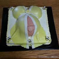 Bumblebee Baby Bump Baby Shower Cake