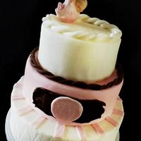 Elegant Baby Shower Cake, for a girl