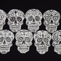 2D sugar skulls detail