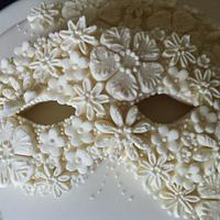 Lace mask cake