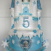 My first 'Frozen Castle' Cake! x