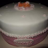 The christening cake - for girls