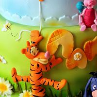 Pooh and Friends Birthday Party Cake