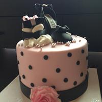 Jimmy Choo shoe birthday cake for a dentist