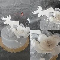 Elegant Christmas cake