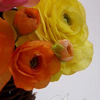 Ranunculus Flowers from Wafer Paper