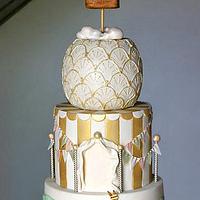 Whimsical Hot Air Balloon Wedding Cake