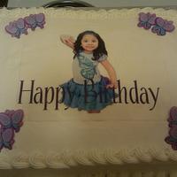 Little Girl's Birthday cake w/an edible image