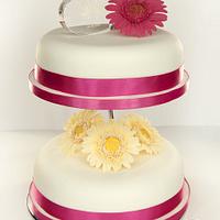 Gerbera Wedding Cake