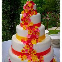 gipsy chic wedding cake
