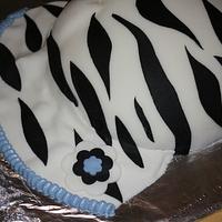 Zebra Print Belly Cake