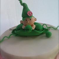 Pea In A Pod Baby Shower Cake