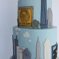 NYC Skyline Cake