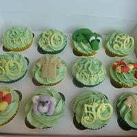 50th Birthday Cupcakes - Steve Irwin Theme 