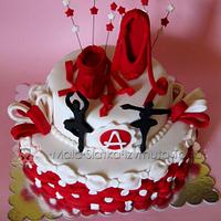 Billowing ballerina cake