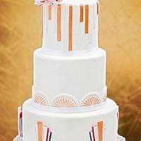 Art Deco inspired wedding cake
