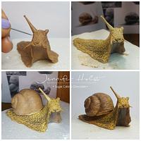 Sculpted grapewine snail - modelling chocolate 
