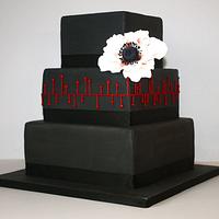 Dramatic black cake