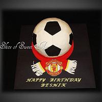 Manchester United Soccer Birthday Cake