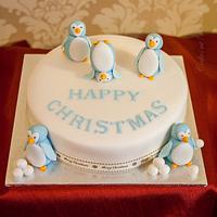 Little Penguin Christmas Cake