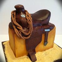 Western saddle cake