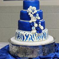 zebra wedding cake